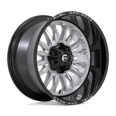 D798 ARC SILVER BRUSHED FACE W/ MILLED BLACK LIP 9x20 8/170 ET1 CB125.1 60° - Alumiinivanteet - 326270 - 1