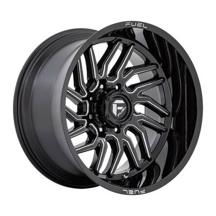 D807 HURRICANE GLOSS BLACK MILLED 12x22 6/139,7 ET-44 CB106.1 60° - Alumiinivanteet - 309130 - 1