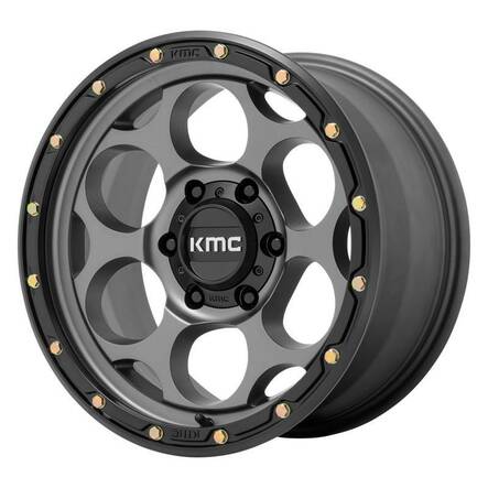 KM541 Satin Gray With Black Lip 8,5x17 8/170 ET0 CB125.1 60° - Alumiinivanteet - 299080 - 1