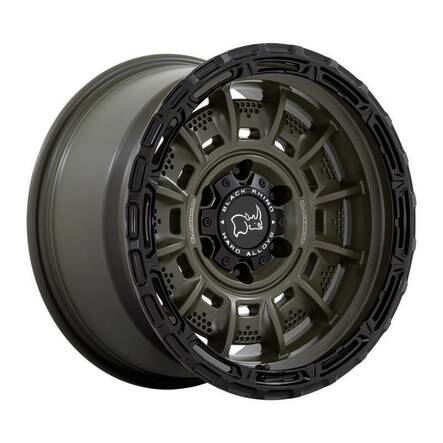 LEGION OLIVE DRAB GREEN W/ BLACK LIP 9x17 5/127 ET-12 CB71.5 60° - Alumiinivanteet - 325760 - 1