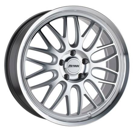 P4C SILVER W/ MACHINED FACE & LIP 8x18 5/110 ET40 CB72.1 60° - Alumiinivanteet - 325370 - 1