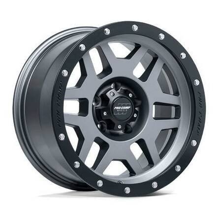 PA41 PHASER MATTE GRAPHITE W/ BLACK LIP 9x17 6/139,7 ET-6 CB108.0 60° - Alumiinivanteet - 338400 - 1