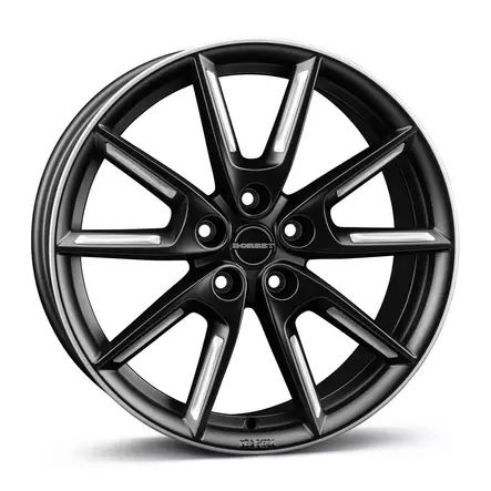BORBET LX18 Black Matt Silv Spoke Rim 8x18 5/112 ET40 CB66.6 60° - Alumiinivanteet - 340210 - 1