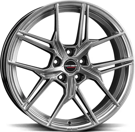 BORBET QX Hyper Black Silv 8,5x20 5/114,3 ET45 CB72.5 60° - Alumiinivanteet - 356110 - 1