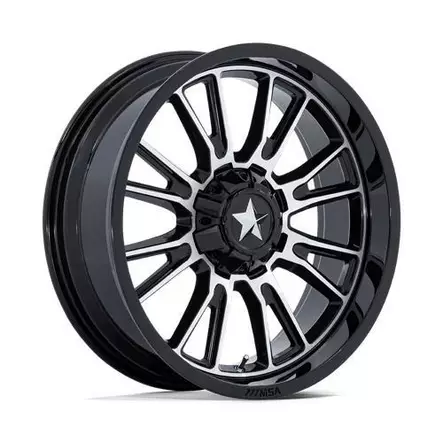 M51 THUNDERLIPS GLOSS BLACK MACHINED 7x24 4/137/156 ET0 CB110.1 60° - Alumiinivanteet - 341510 - 1