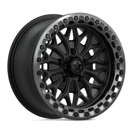 MA53 BOLO UTV BEADLOCK MATTE BLACK W/ GLOSS GUNMET 7x15 4/156 ET10 CB115.1 60° - Alumiinivanteet - 369370 - 1