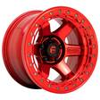 D123 BLOCK BEADLOCK CANDY RED W/ CANDY RED RING 9x17 6/139,7 ET-15 CB106,1 60° - Alumiinivanteet - 325850 - 1