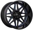 D59 Glossblack blue stripe 10x20 6/135/139,7 ET-20 CB106,1 60° - Alumiinivanteet - 318260 - 1