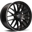 DARK Black Glossy Lip Polished 9,5x19 5/112 ET45 CB66,6 60° - Alumiinivanteet - 313500 - 1