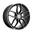 P5C GLOSS BLACK W/ MACHINED FACE 8x17 5/115 ET40 CB76,1 60° - Alumiinivanteet - 330200 - 1
