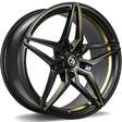 SV-A Deep Matt Black Milled Gold 9x18 5/120 ET35 CB72.6 60° - Alumiinivanteet - 314010 - 1