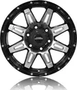 GRABBER Gloss Black Polished 8x17 6/139,7 ET25 60° - Alumiinivanteet - 360930 - 1