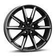 BORBET LX18 Black Matt Silv Spoke Rim 8x18 5/112 ET40 CB66.6 60° - Alumiinivanteet - 340210 - 2