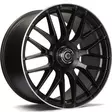 Dark Matt Black Lip Polished 8x18 5/112 ET35 CB66.5 60° - Alumiinivanteet - 314080 - 2