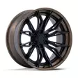 FC404 MUTINY MATTE BLACK W/ GLOSS BRONZE LIP 9x20 8/165,1 ET1 CB125.1 60° - Alumiinivanteet - 366300 - 1