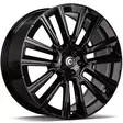 Knockout Black Glossy 9x21 5/108 ET38 CB67,1 60° - Alumiinivanteet - 363170 - 1