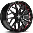 SV-C Black glossy red inner lip 8x18 5/114,3 ET40 CB73.1 60° - Alumiinivanteet - 314410 - 2