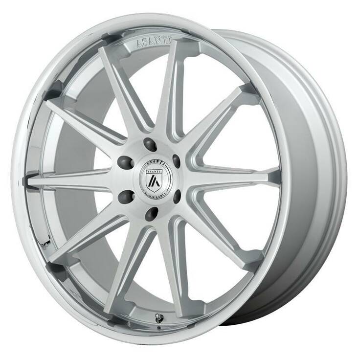 AB29 Brushed Silver With Chrome Lip 10x22 5/120 ET30 CB74,1 60° - Alumiinivanteet - 257420 - 1