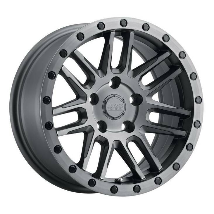 ARCHES MATTE BRUSHED GUNMETAL W/ BLACK BOLTS 8x18 5/127 ET30 CB71,5 60° - Alumiinivanteet - 327990 - 1