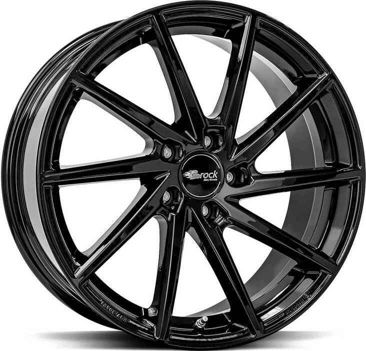 BROCK B37 Shiny Black 8,5x19 5/112 ET25 CB66.6 60° - Alumiinivanteet - 310390 - 1