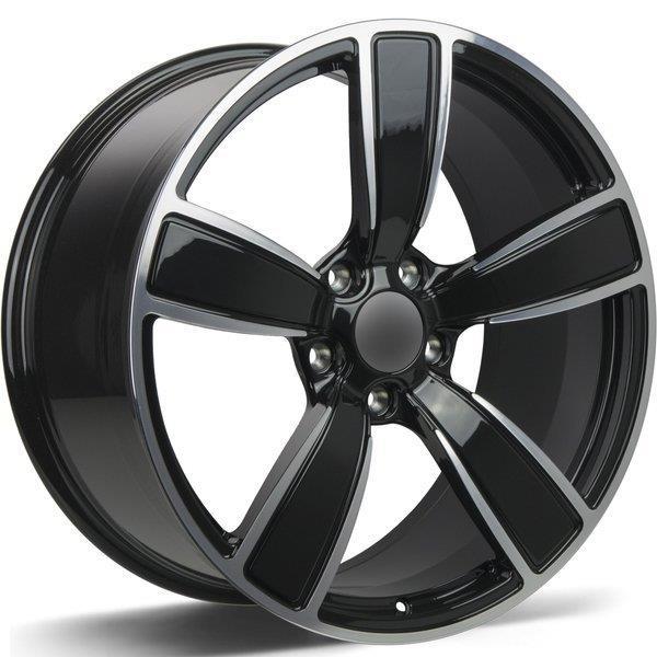 CF-1 Candy Black Glossy Diamond Cut Face 9,5x21 5/130 ET46 CB71,6 60° - Alumiinivanteet - 313900 - 1
