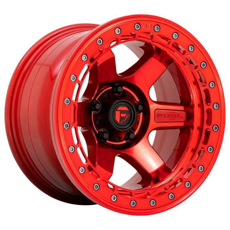 D123 BLOCK BEADLOCK CANDY RED W/ CANDY RED RING 9x17 6/139,7 ET-15 CB106,1 60° - Alumiinivanteet - 325850 - 1