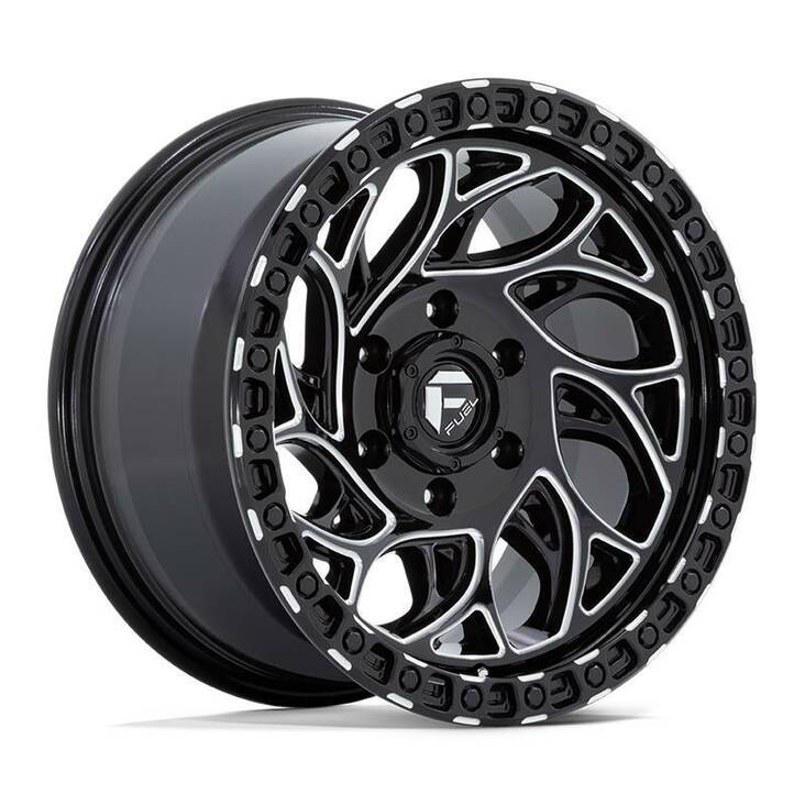 D840 RUNNER OR GLOSS BLACK MILLED 9x18 5/127 ET-12 CB71,5 60° - Alumiinivanteet - 326660 - 1