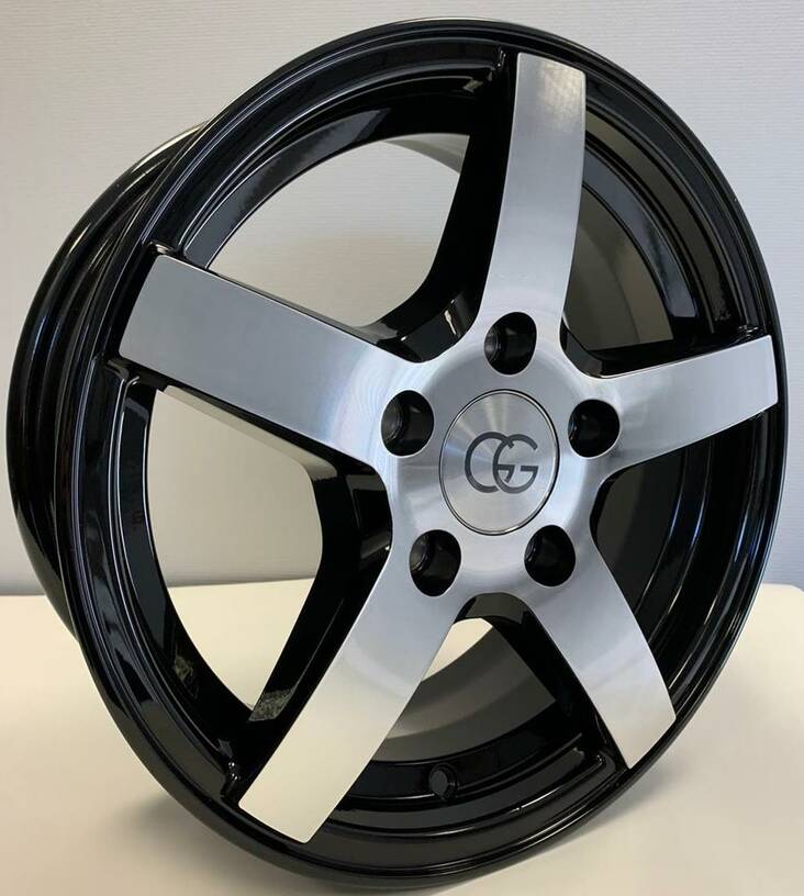 GG Trailer Black Polished 5,5x14 5/112 ET30 CB66,6 R12 - Alumiinivanteet - 298200 - 1