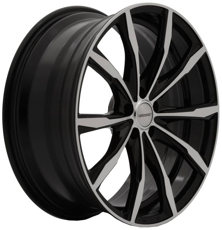Grossen 9 BlackPolish 8,5x20 5/108 ET40 CB73,1 60° - Alumiinivanteet - 216490 - 1