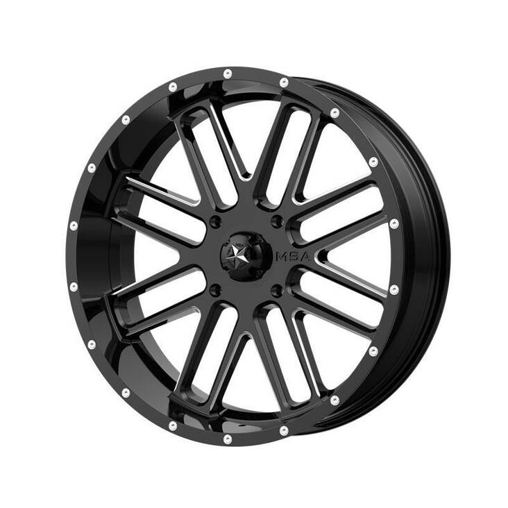 MA35 Gloss Black Milled 7x18 4/137 ET0 CB112.0 60° - Alumiinivanteet - 244090 - 1