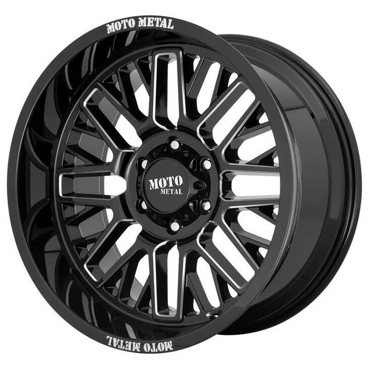MO802 Gloss Black Milled 9x20 6/120 ET18 CB66,9 60° - Alumiinivanteet - 327370 - 1