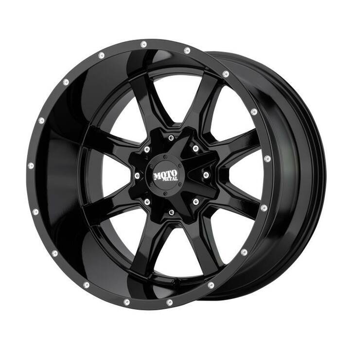MO970 GLOSS BLACK W/ MILLED LIP 10x20 5/139,7/150 ET-18 CB110,1 60° - Alumiinivanteet - 317320 - 1
