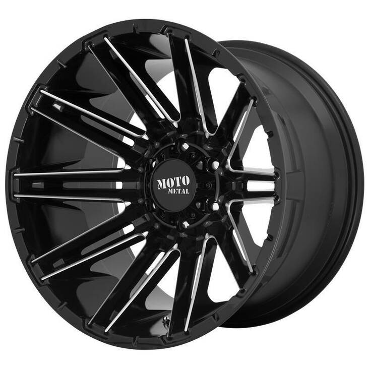 MO998 Gloss Black Milled 10x22 8/165,1 ET-18 CB125,5 60° - Alumiinivanteet - 257310 - 1