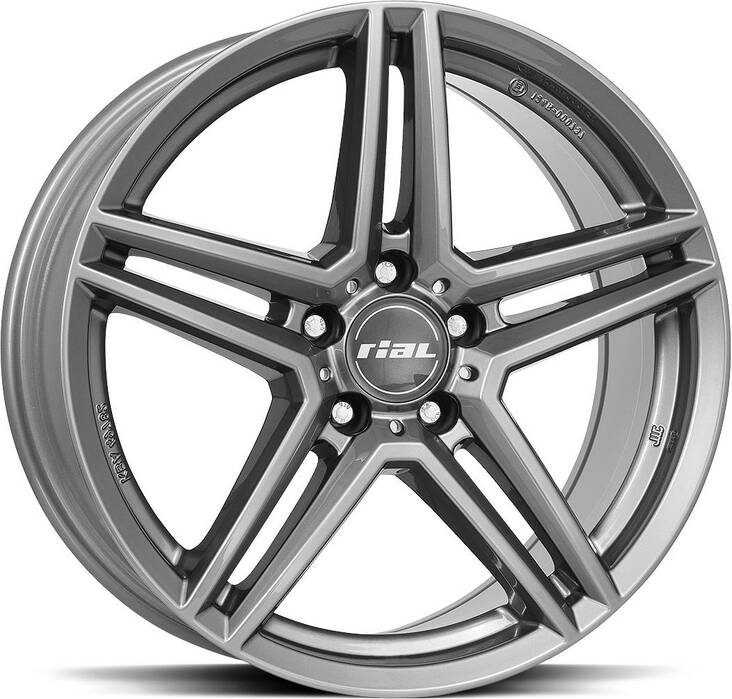 RIAL M10X Metal Grey 8,5x19 5/112 ET47 CB66.6 R14 - Alumiinivanteet - 337140 - 1