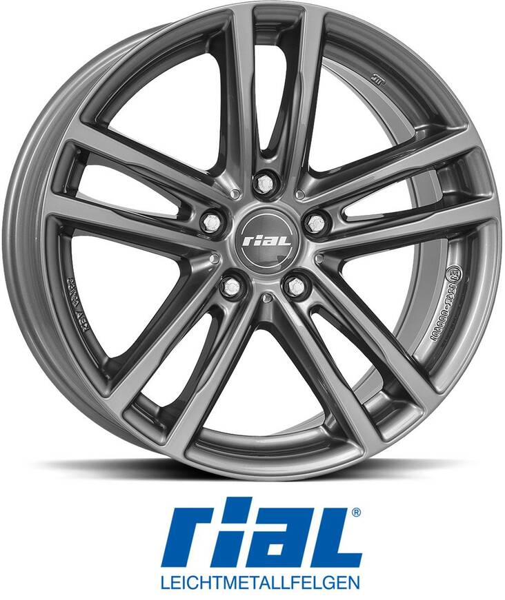 RIAL X10 Metal Grey 7x16 5/120 ET31 CB72.6 60° - Alumiinivanteet - 29360 - 1
