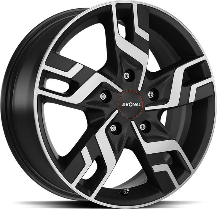 RONAL R64 Jet Black Matt Front Cut 6,5x16 5/130 ET66 CB89,1 - Alumiinivanteet - 336200 - 1