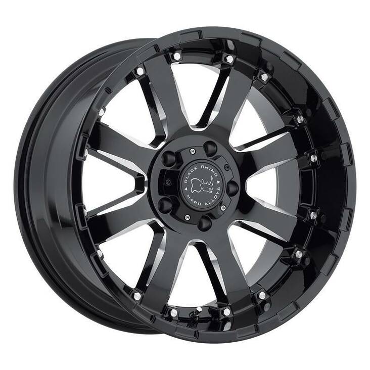 SIERRA GLOSS BLACK W/ MILLED SPOKES 9x20 6/139,7 ET0 CB112,1 60° - Alumiinivanteet - 328980 - 1