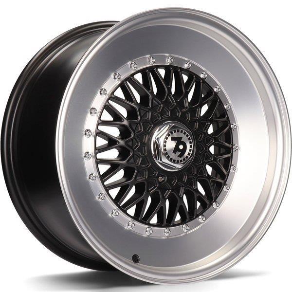 SV-F Matt Black Front Polished Lip Polished 7x15 4/100/114,3 ET30 CB67.1 60° - Alumiinivanteet - 336280 - 1