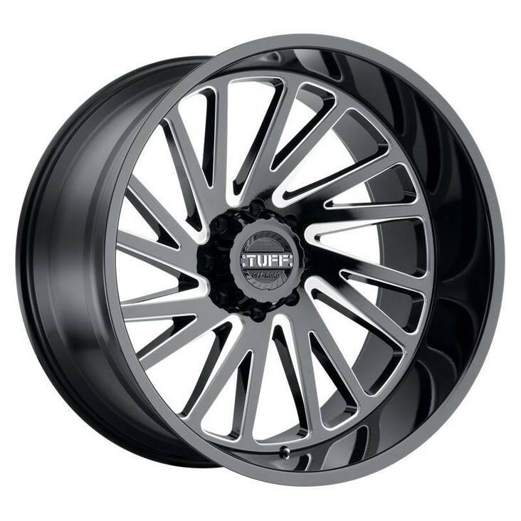 T2A GLOSS BLACK W/ MILLED SPOKES 14x24 8/165,1 ET-72 CB122,4 60° - Alumiinivanteet - 295530 - 1