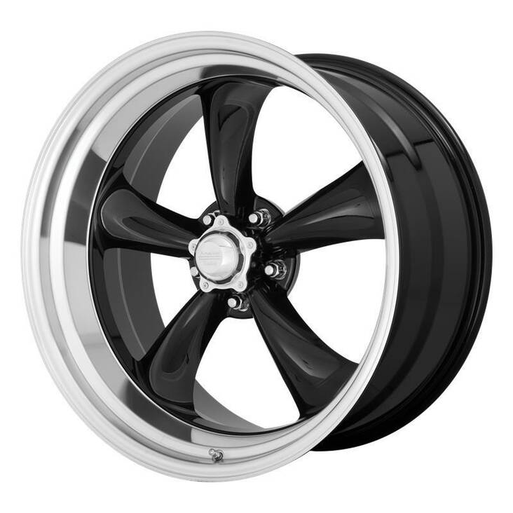 VN315 Gloss Black Machined Lip 11x22 5/139,7 ET18 CB87,1 60° - Alumiinivanteet - 280600 - 1