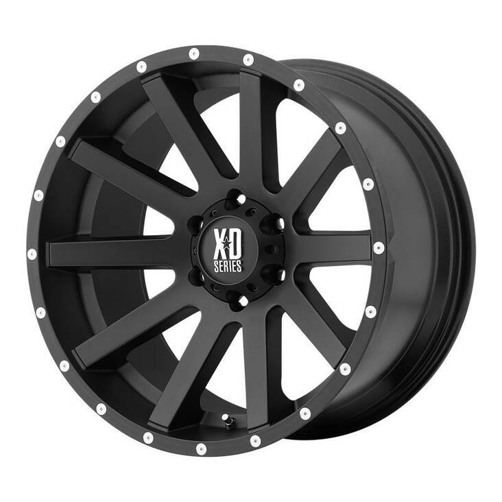 XD818 Satin Black 10x20 6/135 ET-24 CB87,1 60° - Alumiinivanteet - 241660 - 1