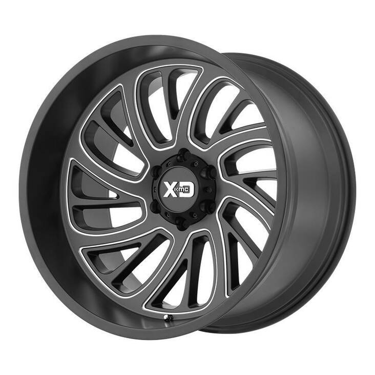 XD826 Satin Black Milled 10x20 5/127 ET-24 CB78,3 60° - Alumiinivanteet - 324600 - 1