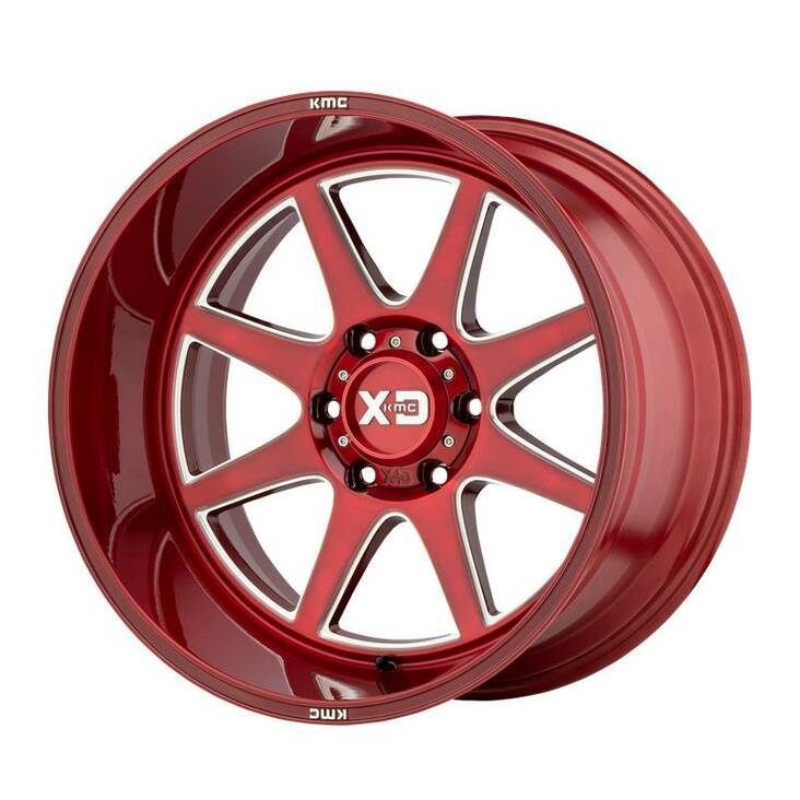 XD844 Brushed Red With Milled Accent 12x22 6/135 ET-44 CB87,1 60° - Alumiinivanteet - 251490 - 1