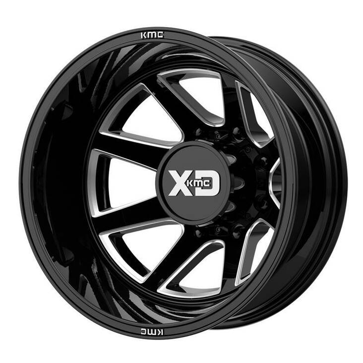 XD845 Gloss Black Milled 8,25x22 8/165,1 ET105 CB121,5 60° - Alumiinivanteet - 268320 - 1