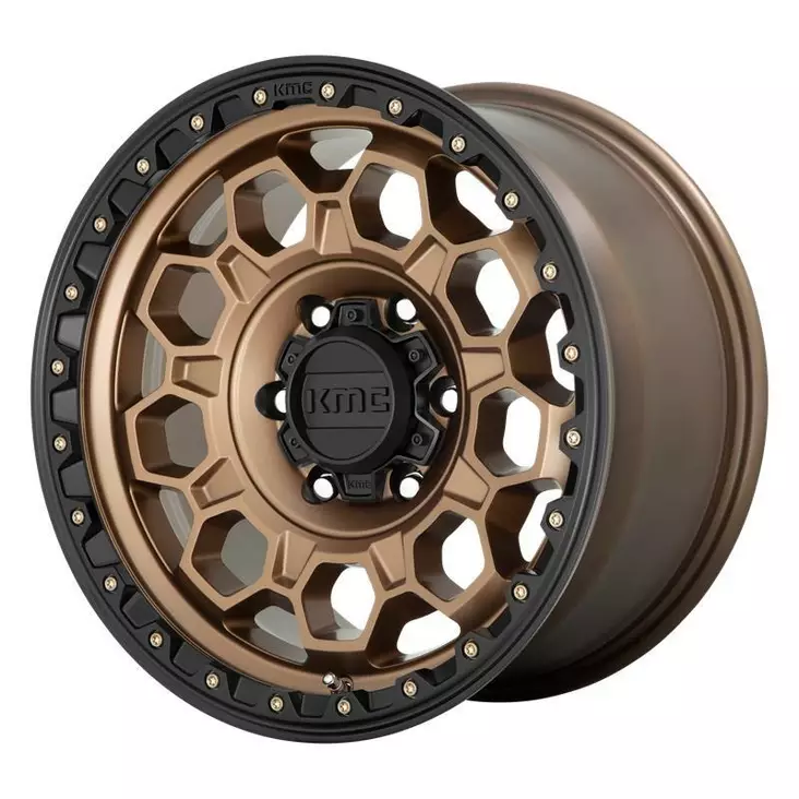 KM545 Matte Bronze With Black Lip Black 8x17 6x139,7 ET20 CB106.1 60° 1133 kg - Alumiinivanteet - 272550 - 1