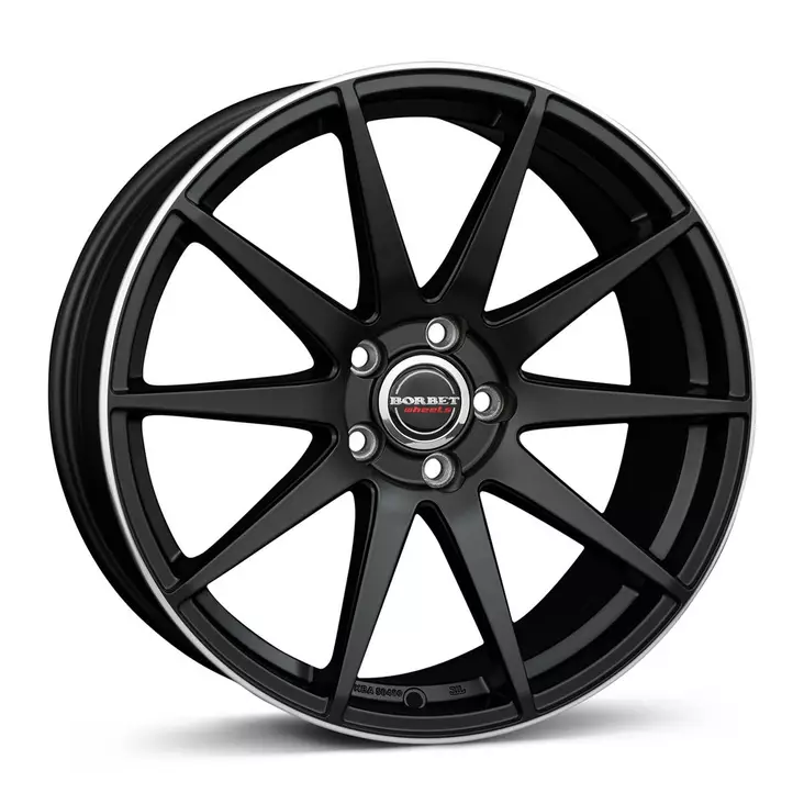 BORBET GTX black rim polished matt 10x20 5/112 ET35 CB66,6 60° - Alumiinivanteet - 340160 - 1