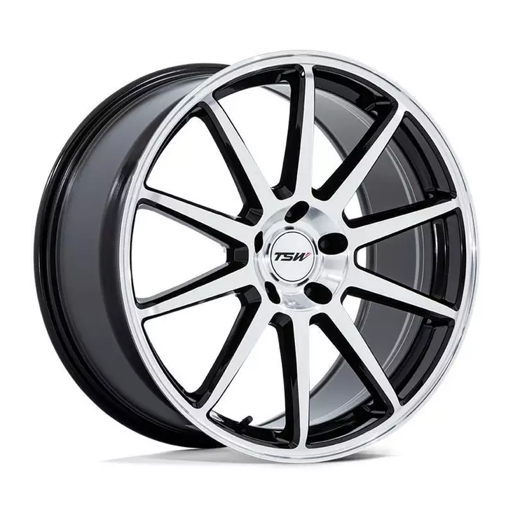 TW004 CANARD GLOSS BLACK W/ MACHINED FACE 9,5x19 5/114,3 ET40 CB72,6 60° - Alumiinivanteet - 341650 - 1