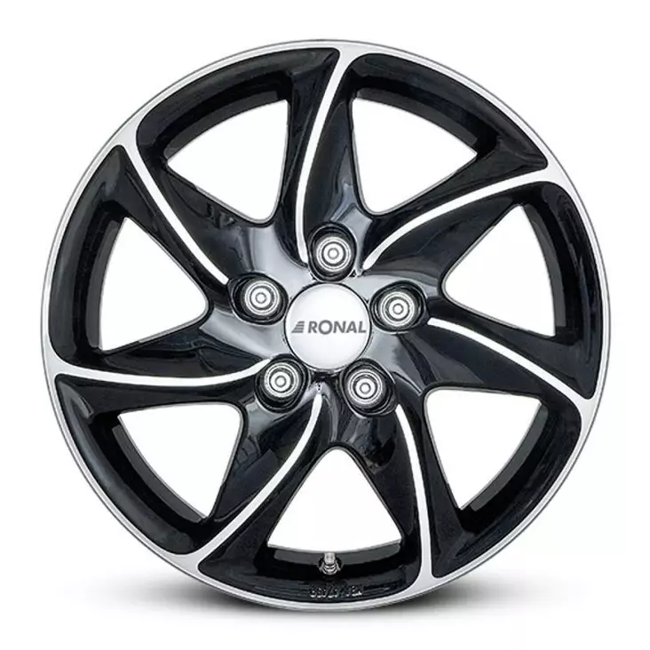 R51 Black Polished 7x16 4/108 ET42 CB76,0 60° - Alumiinivanteet - 360950 - 1