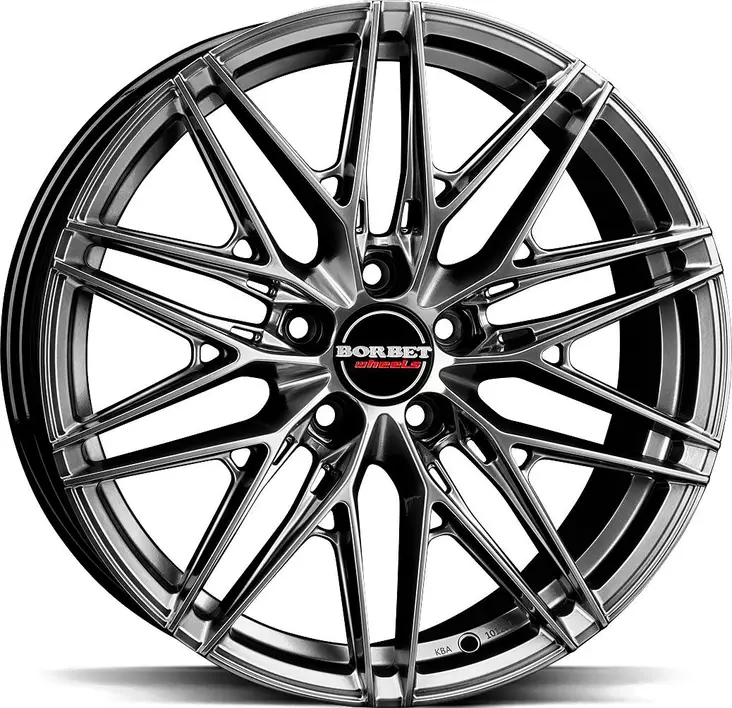 BORBET FB1 Hyper Black Silv 8x18 5/120 ET40 CB72.5 60° - Alumiinivanteet - 367640 - 1