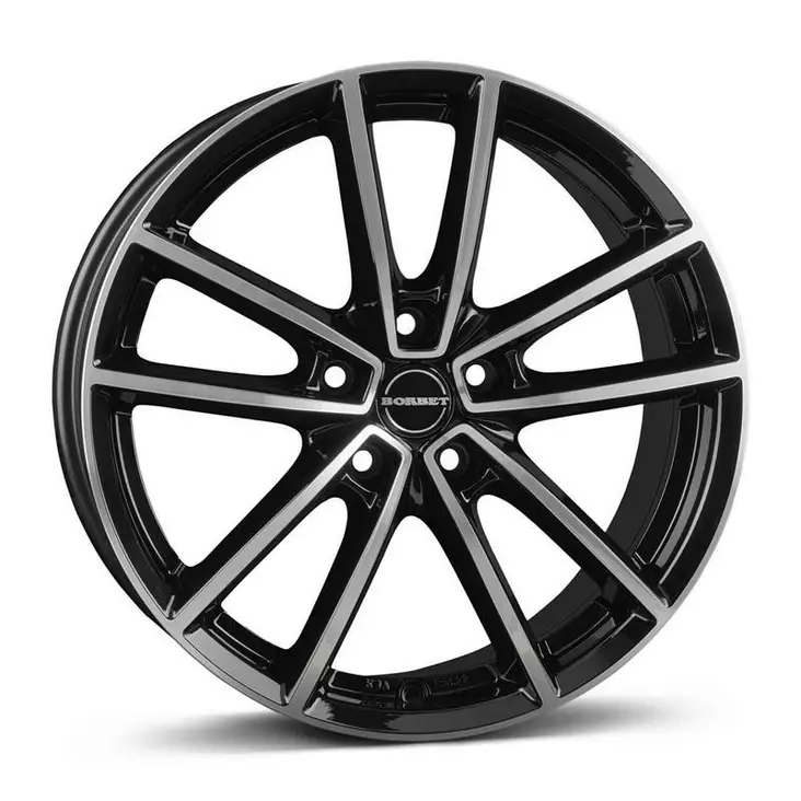 BORBET W Black Polished Glossy 8x20 5/112 ET41 CB57,1 R13 - Alumiinivanteet - 356360 - 1